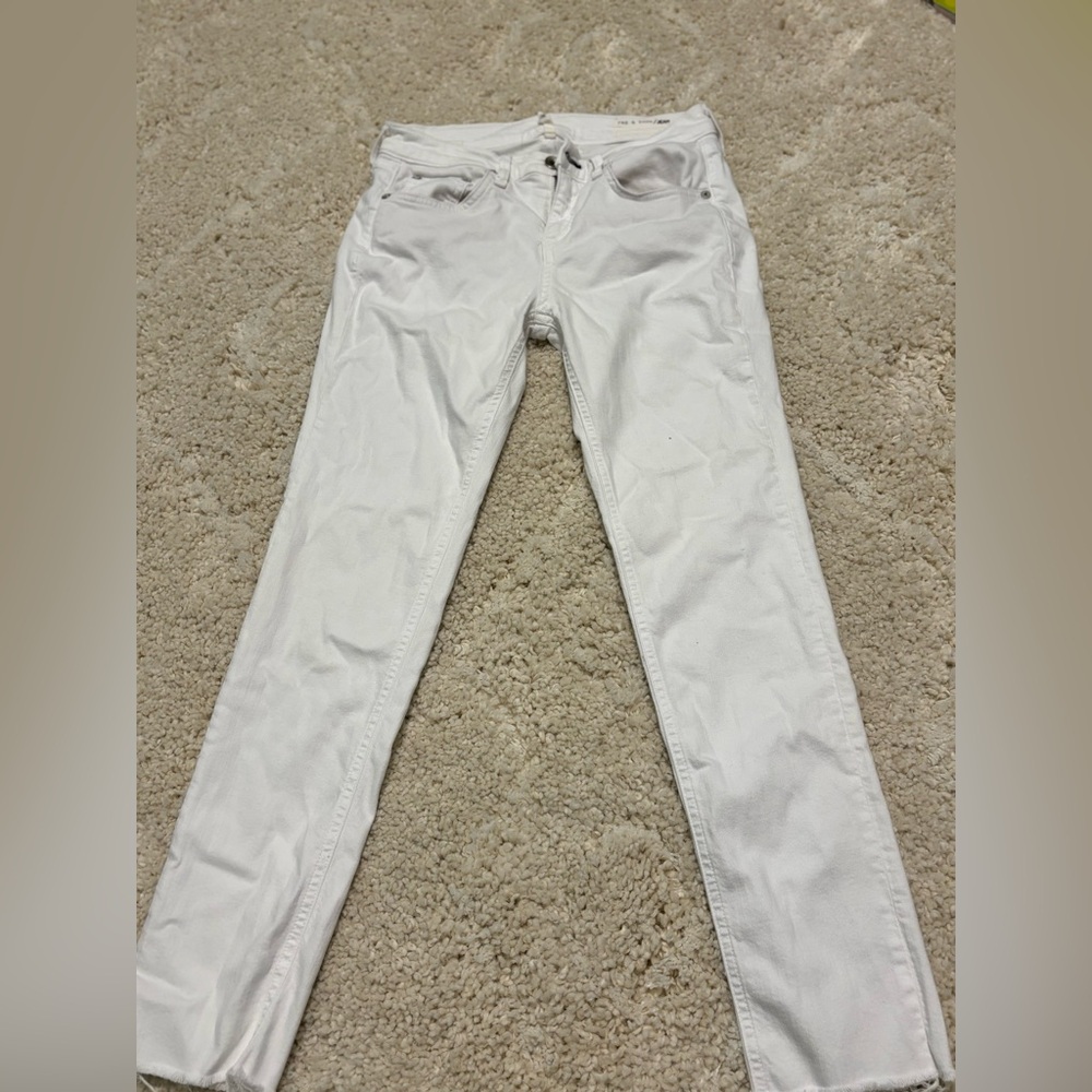 Rag & Bone White skinny jeans